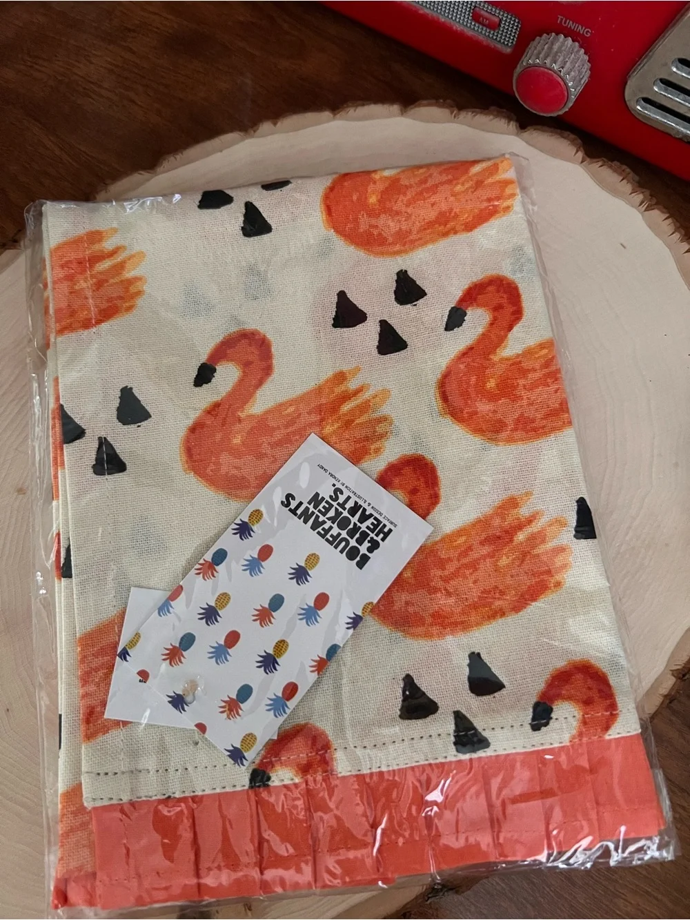 Orange Swan Kitchen Tea Towel NEW